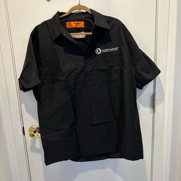 Men’s planet waves black short sleeve work shirt. button down. Size XL - Picture 1 of 6